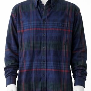 Classic  Pendelton Navy and Red Plaid Men's Shirt L